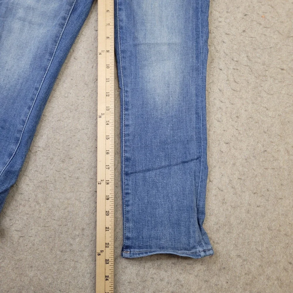 American Eagle Artist Crop Jeans Womens 2 Short Blue Next Level Stretch - Picture 10 of 13